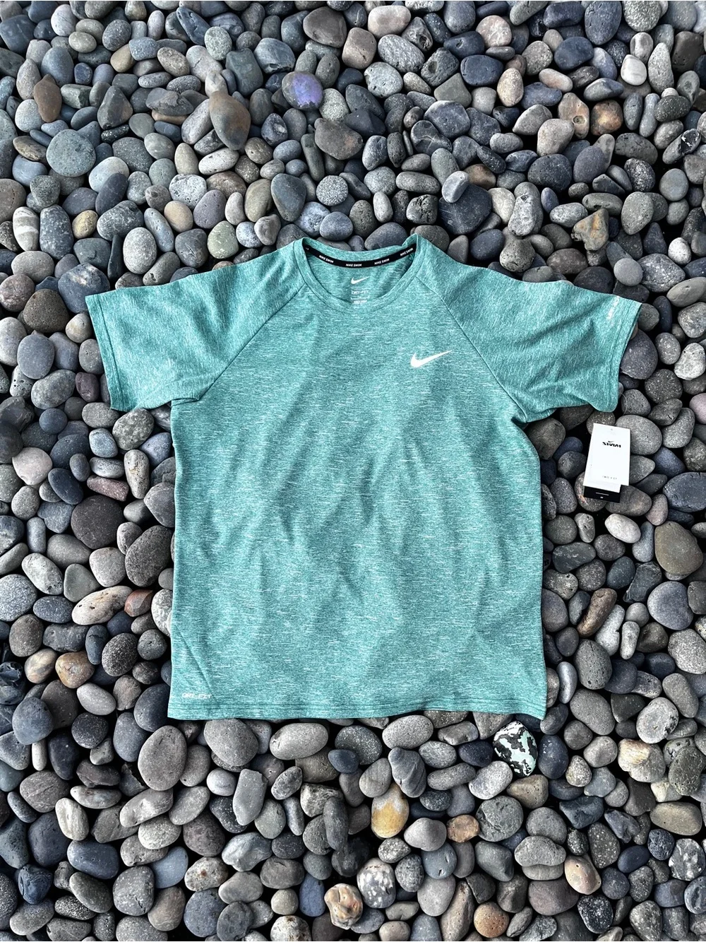 Nike Heather Green Teal Dri-FIT Short Sleeve Tee NESSA589-322 Large